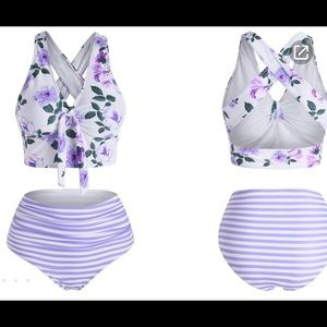 Swimsuit Two Piece High Waist Small NWOT